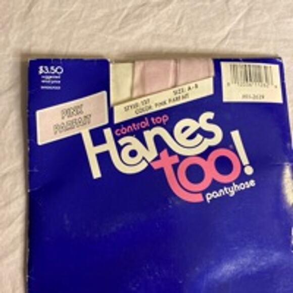 Vintage Hanes Too! Pink Parfait Pantyhose Control Top Size A-B NIP - Picture 2 of 3
